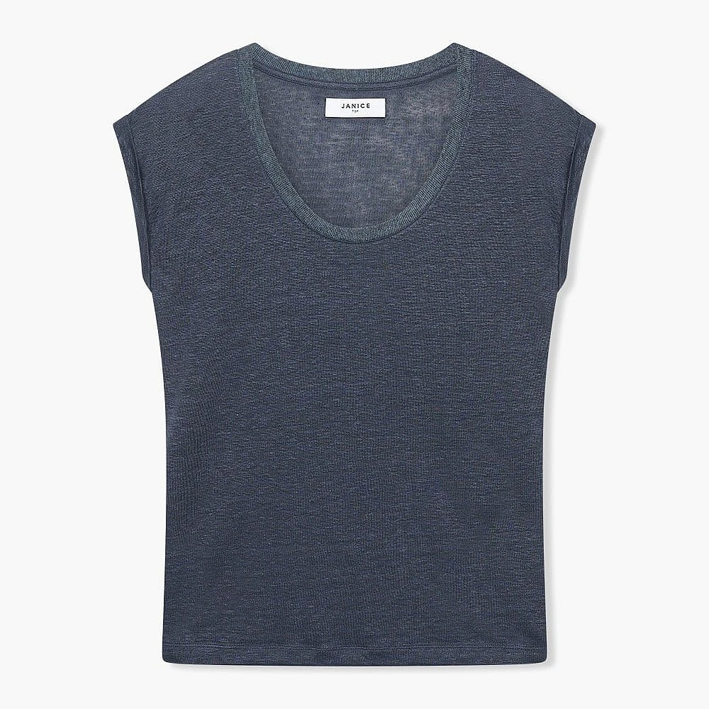 Blauw Linnen Shirt Rick Off White
