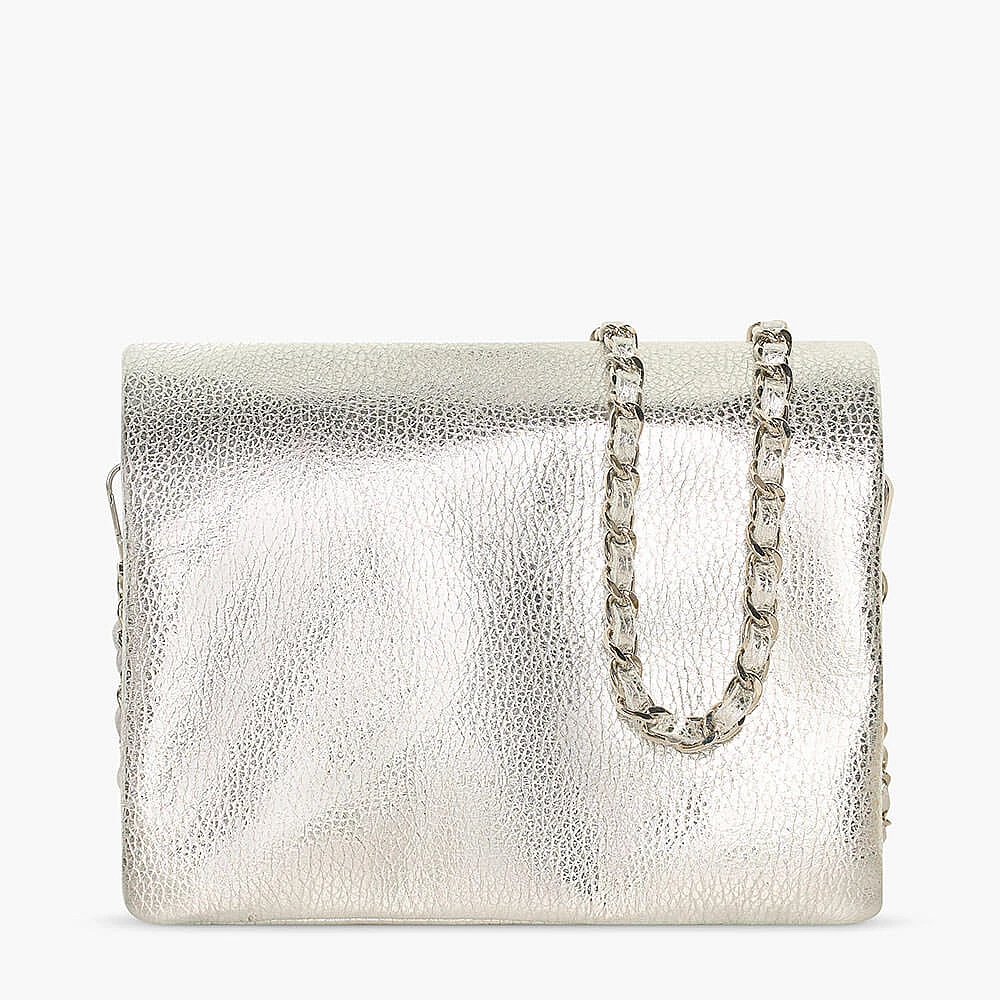 Leren Zilveren Dames Crossbody Skylar
