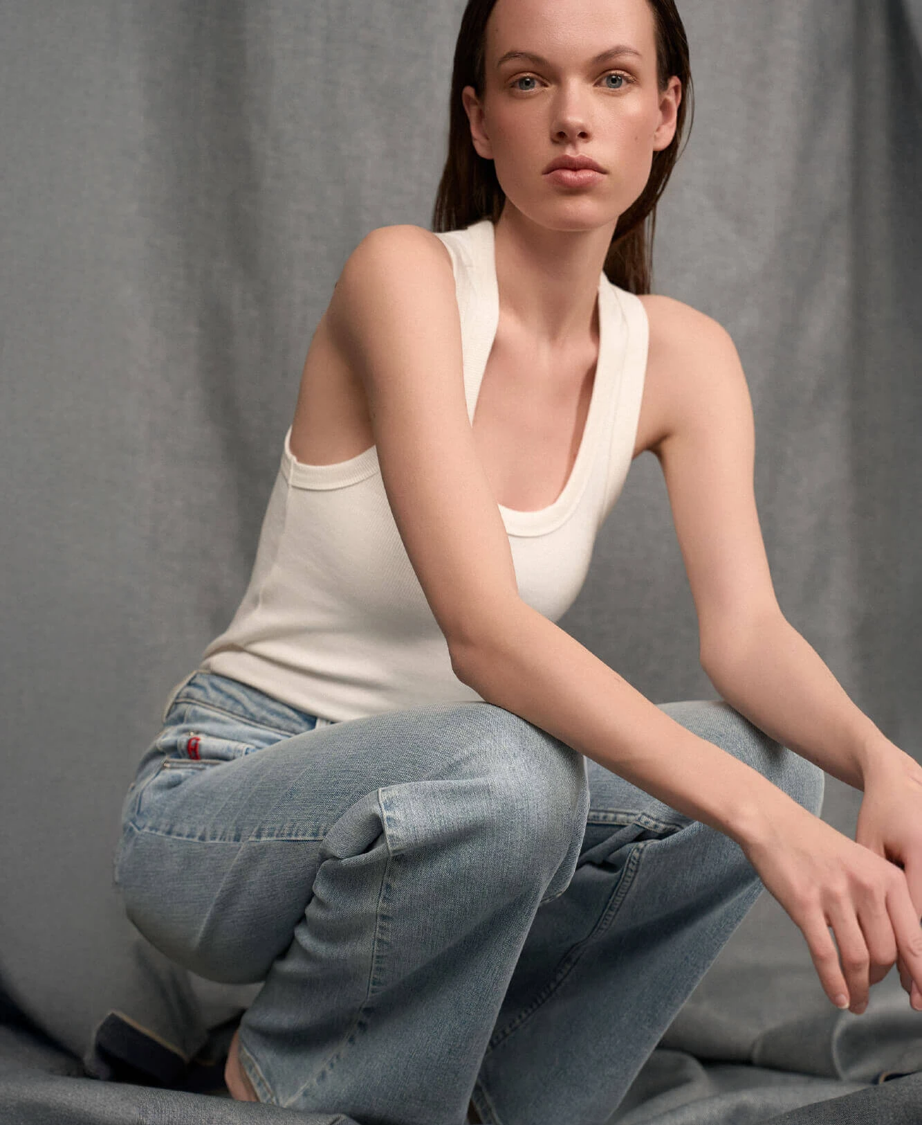 Tanktop basic wit jordan janice