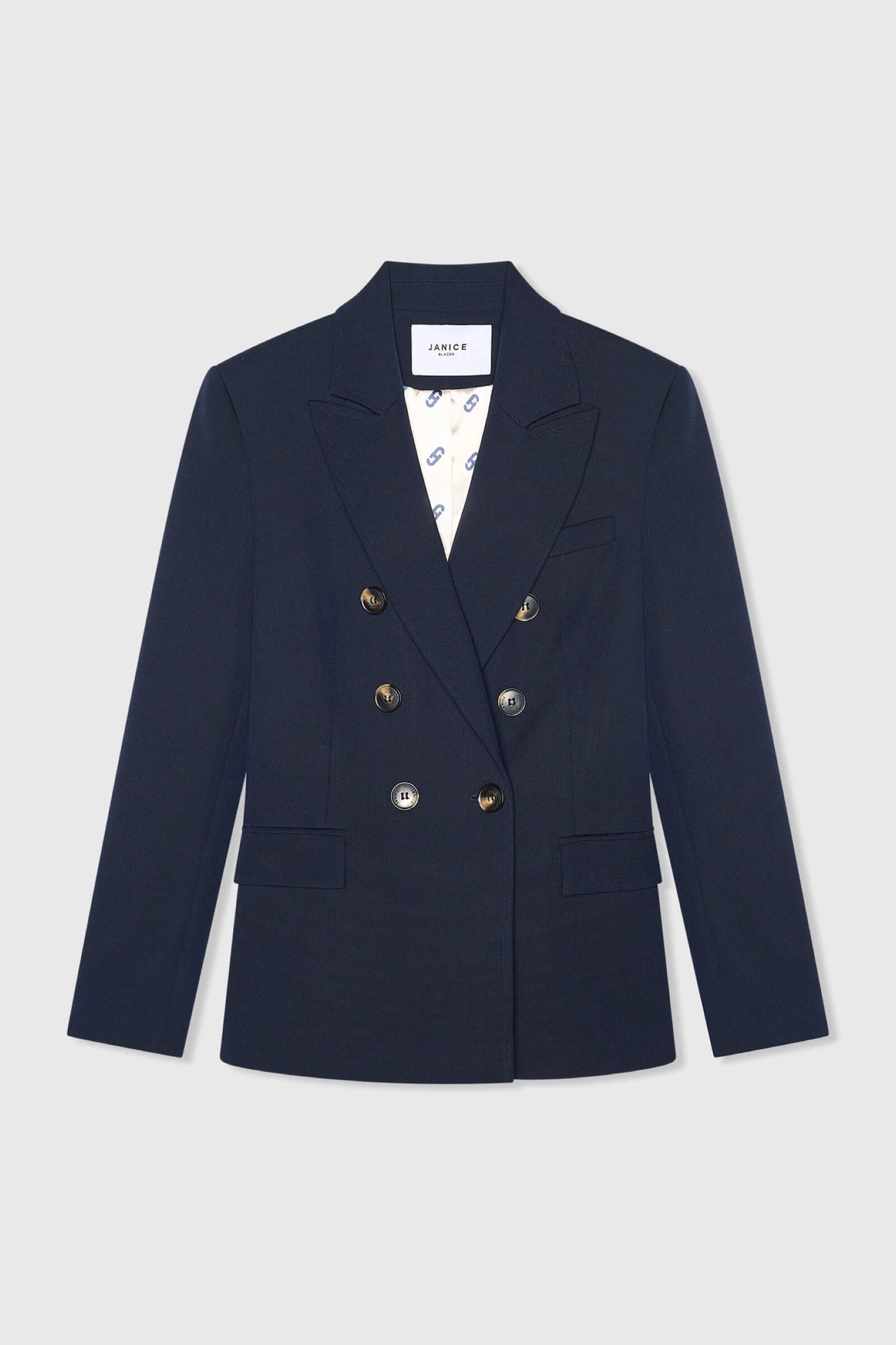 Donkerblauw Getailleerde Dames Blazer Connor