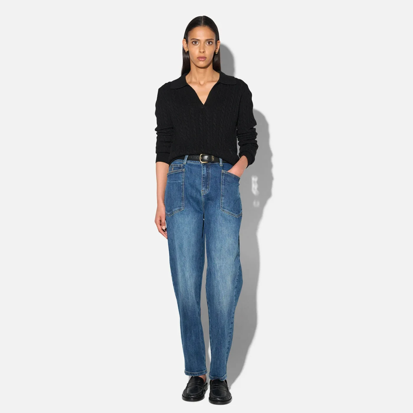 Worker Dames Jeans Barrel Morrison blauw 469