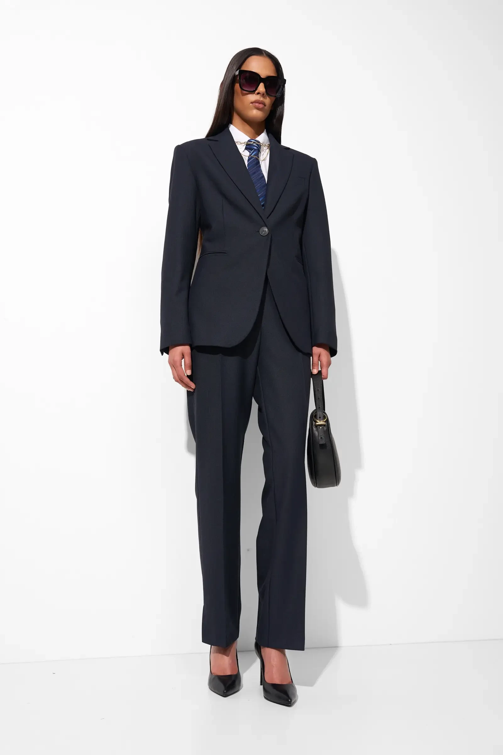 Broek Dames Blauw Ruit Marc
