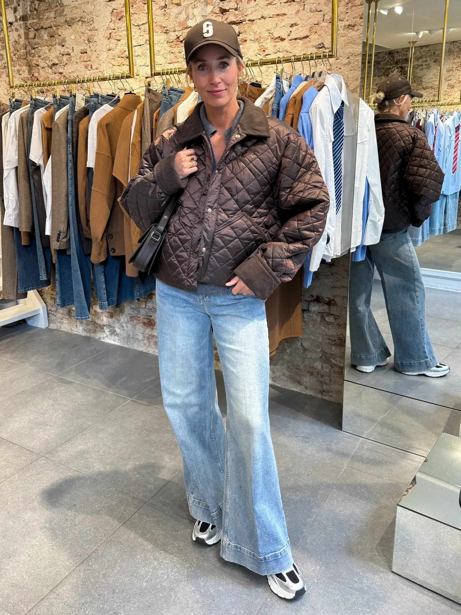 Dames Jas Doorgestikt Dap Jeans Janice