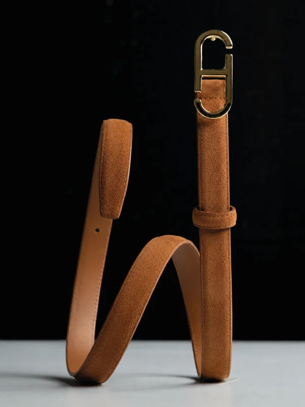 Trophy-Gürtel aus Leder und Wildleder – Damenmode – Janice