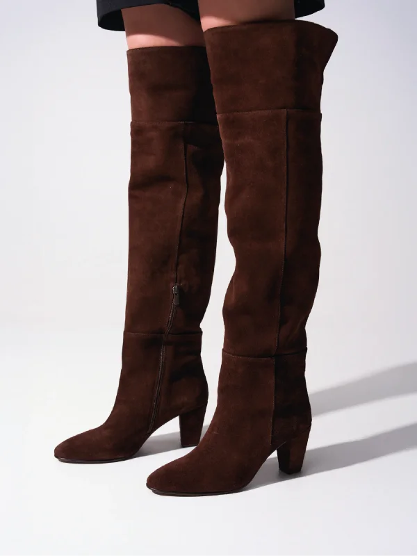 Roman laarzen Dames Leer Suede Mode Janice