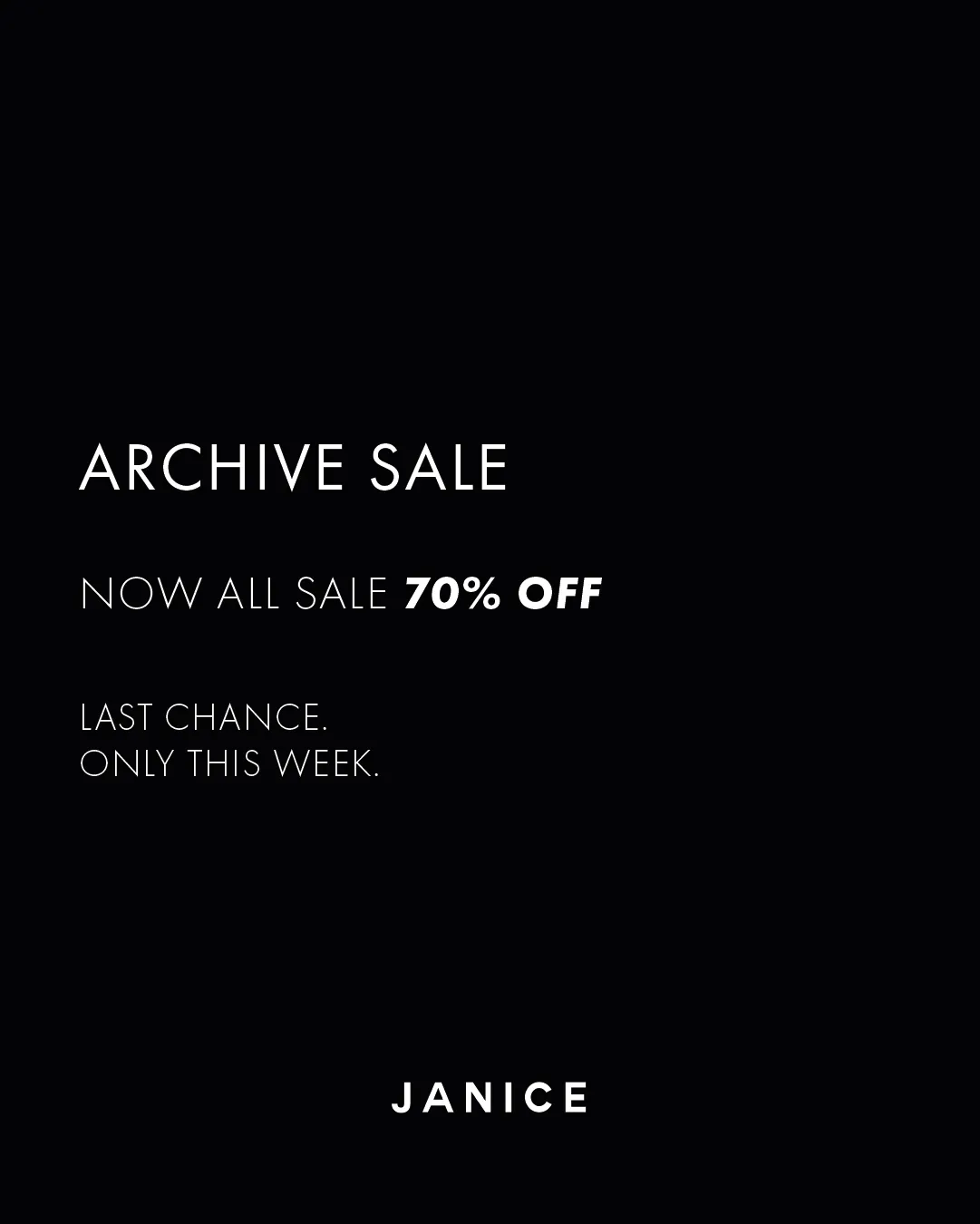 sample sale janice