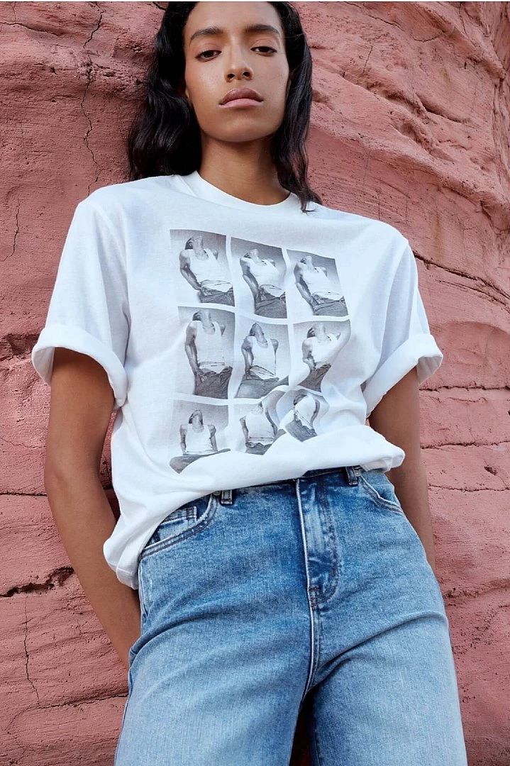 Weißes Damen-Shirt aus Baumwolle Adam Essential