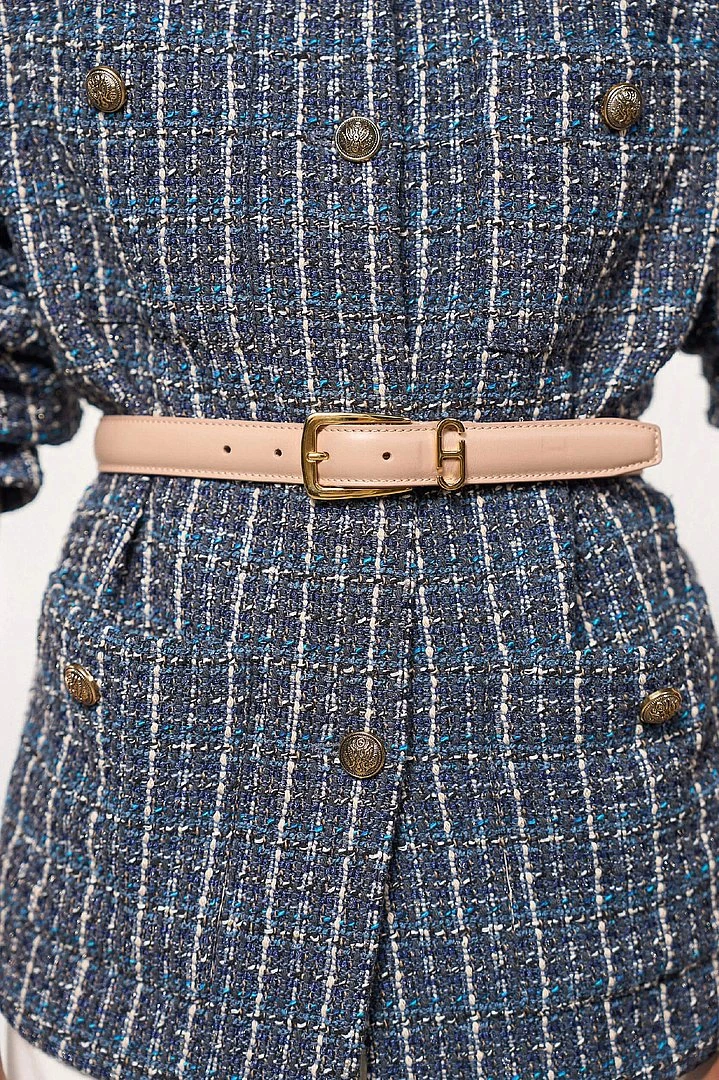 Leder-Gürtel für Damen Colby Taupe