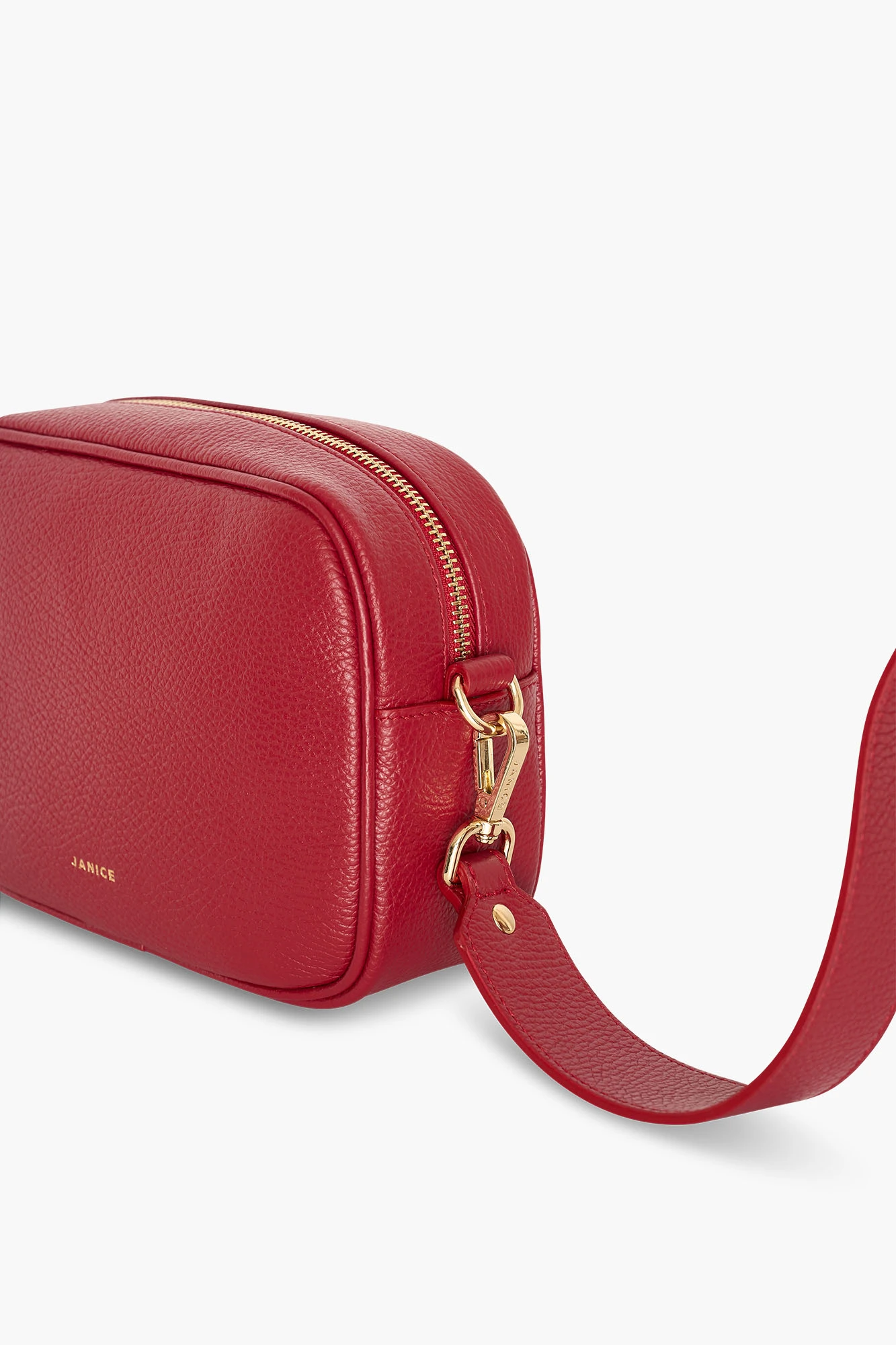 Leren Crossbody Dames Bruce Rood
