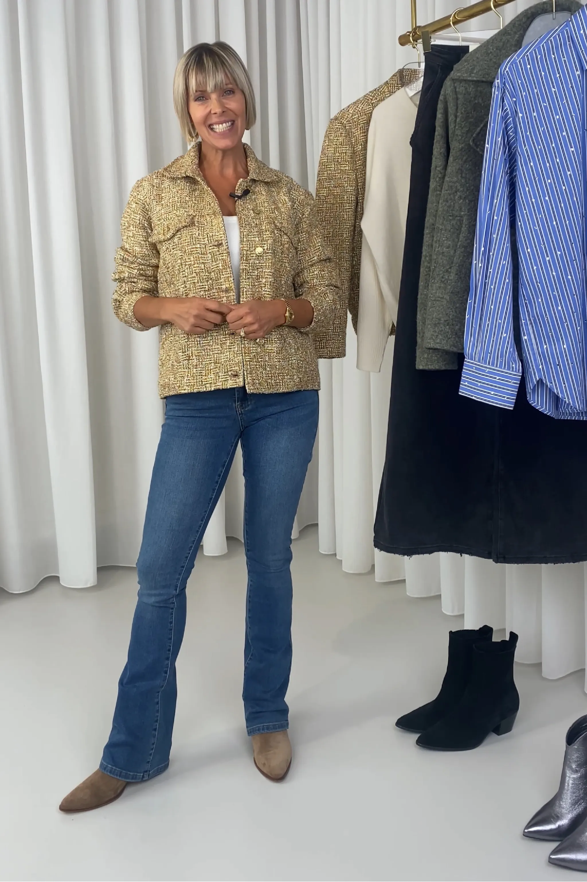 Gouden tweed jack