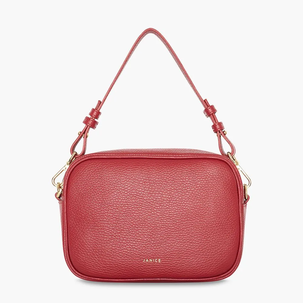 Leren Crossbody Dames Bruce Rood