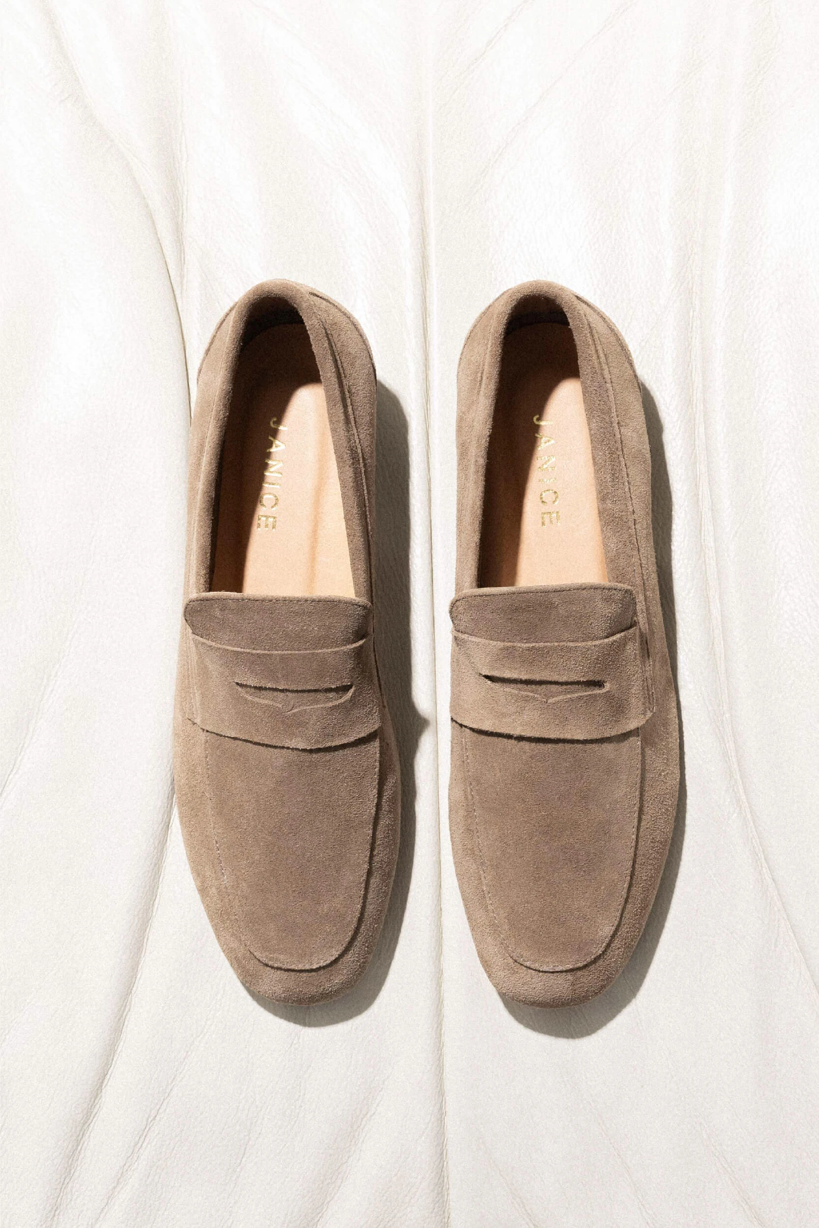 Loafer für Damen aus Wildleder, Modell Burt, Farbe Taupe