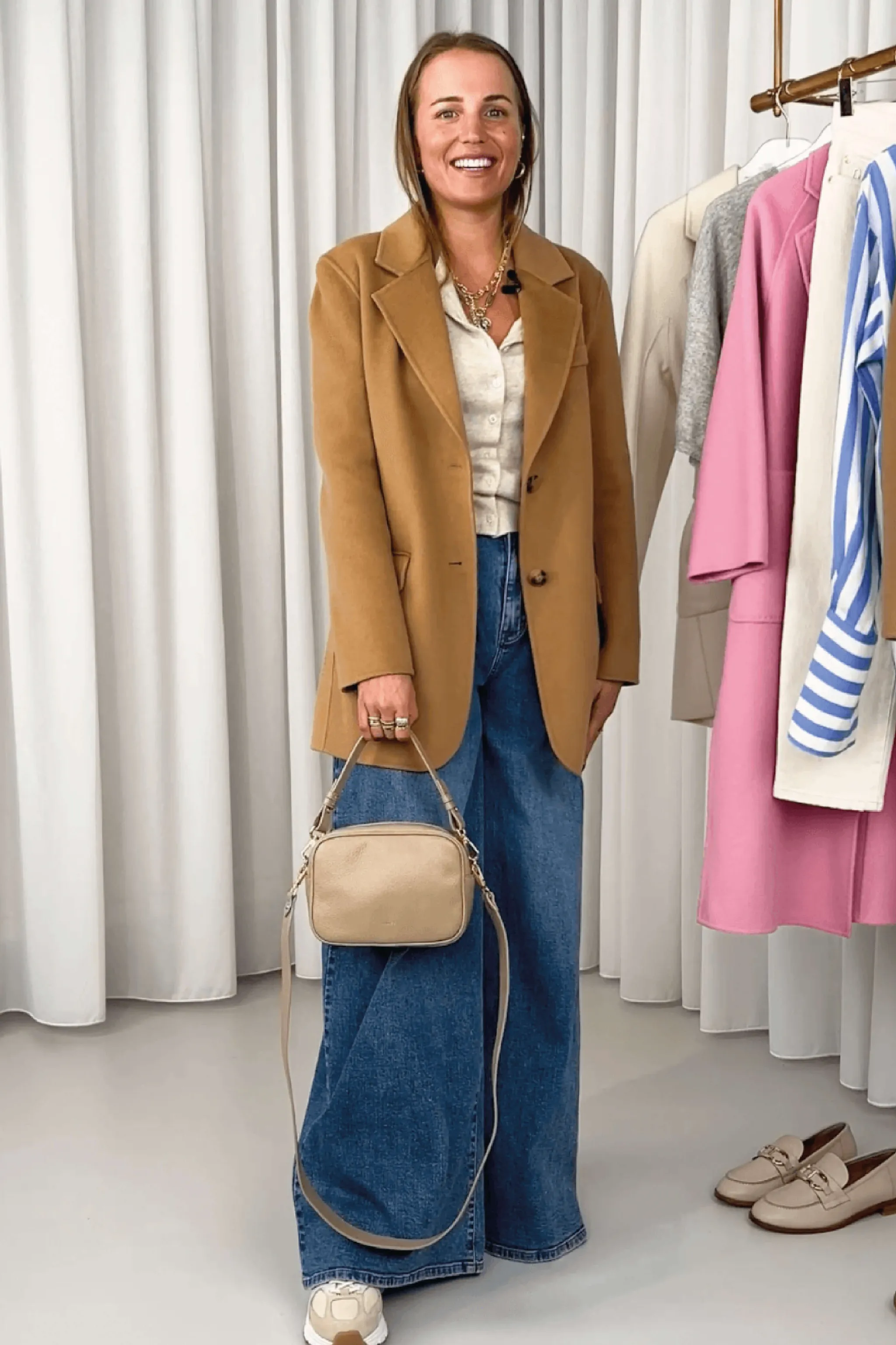 Cashmere blazer camel