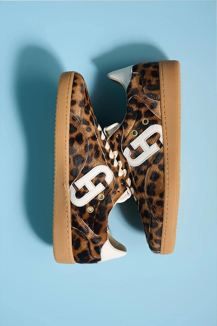 Damen-Handball-Sneaker im Vintage-Stil von Stanley mit Leopardenmuster