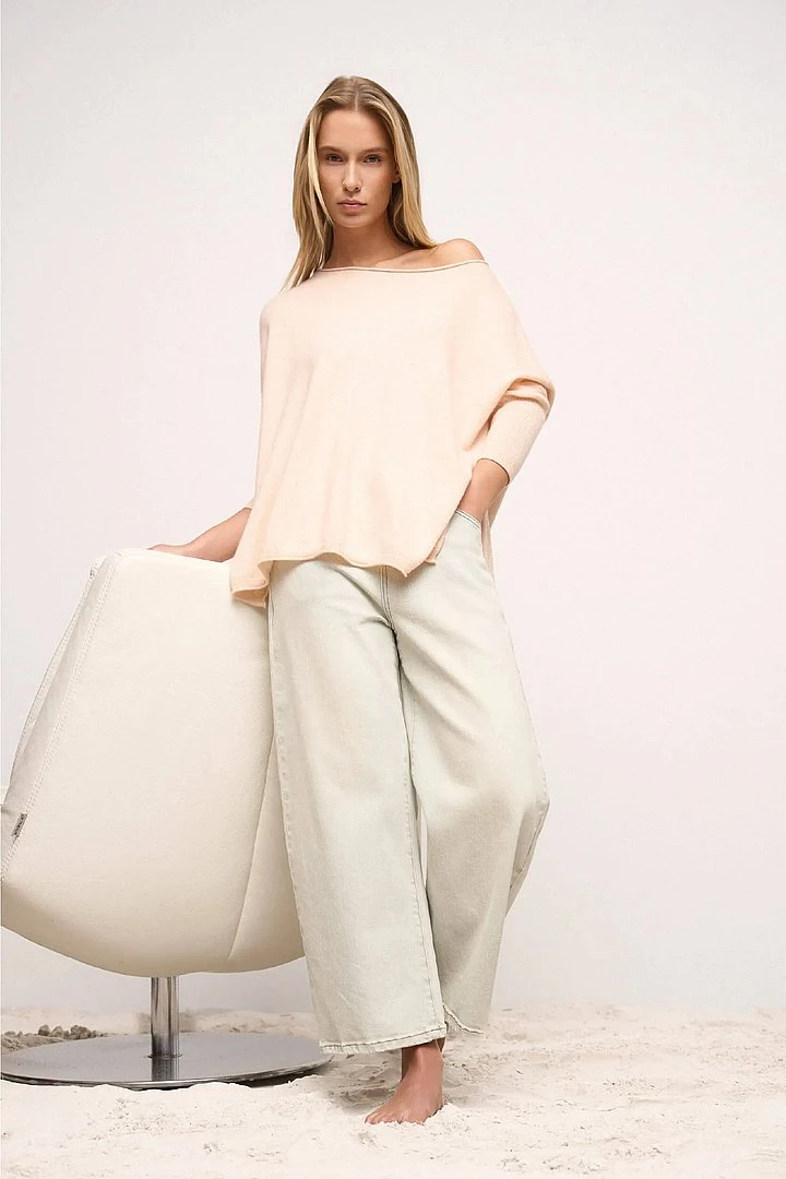 Kaschmir-Damenpullover Philou Peach