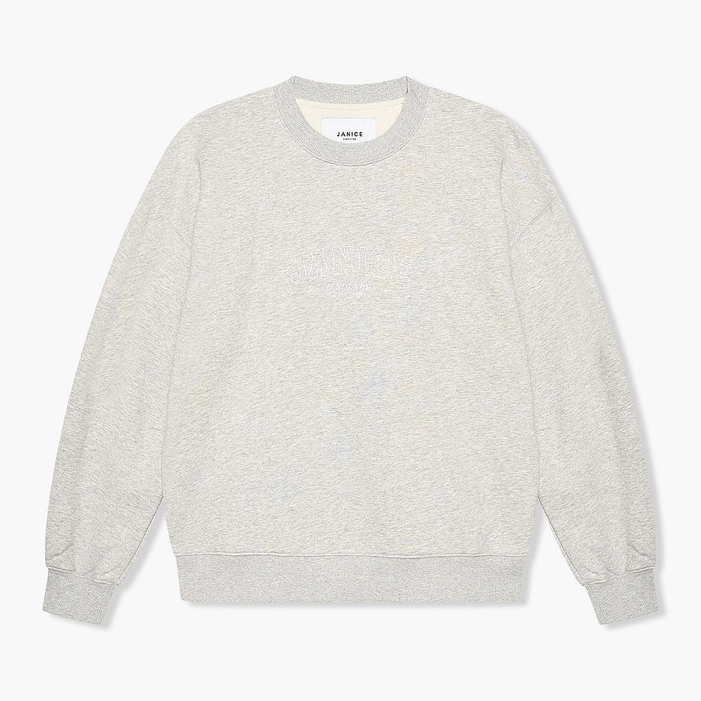 Grijs Katoenen Logo Sweater Andy
