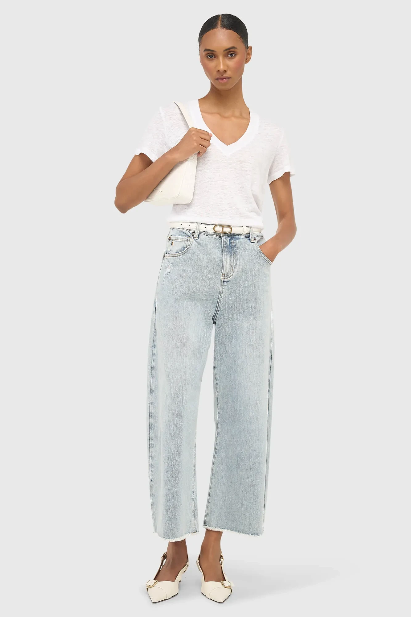 Barrel-Jeans für Damen, mittlere Leibhöhe, Stretch, Baxter, Blau, 565