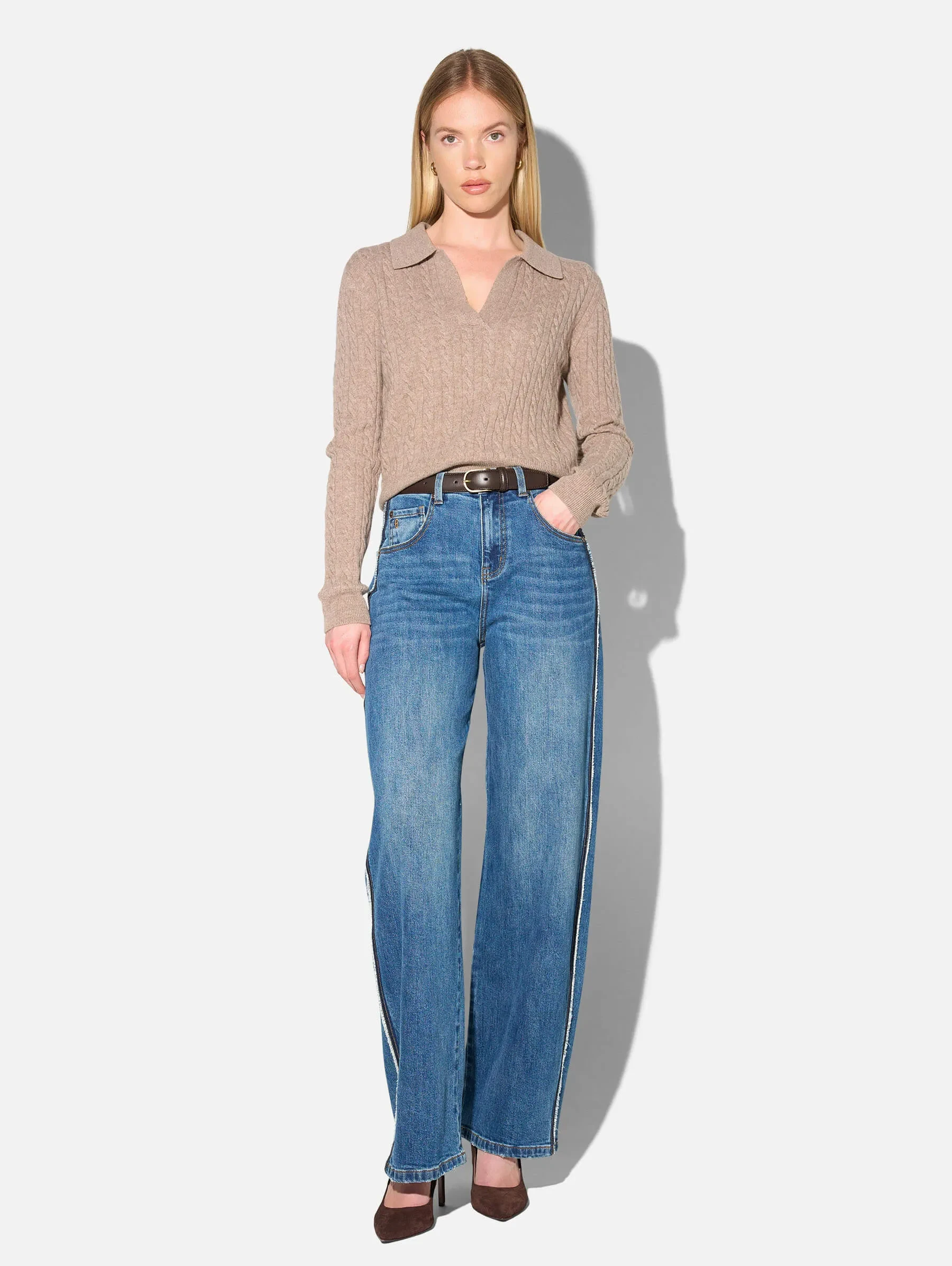 Barrel Jeans Dames Stretch Mid Rise Baxter Blauw 258