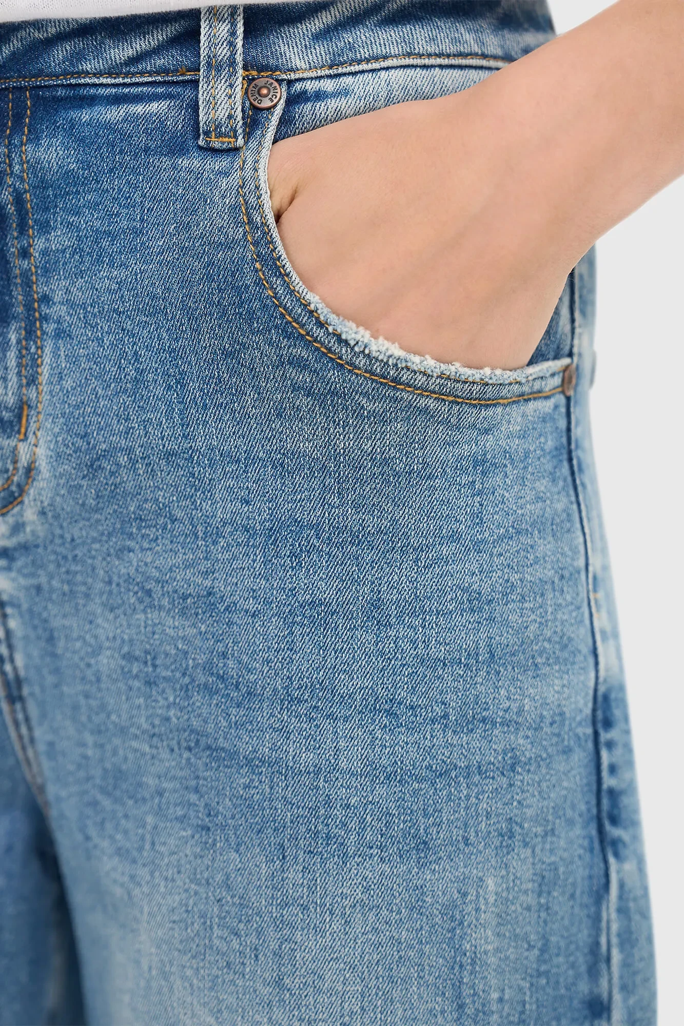 Barrel Jeans Dames Stretch Mid Rise BAXTER Blauw 786