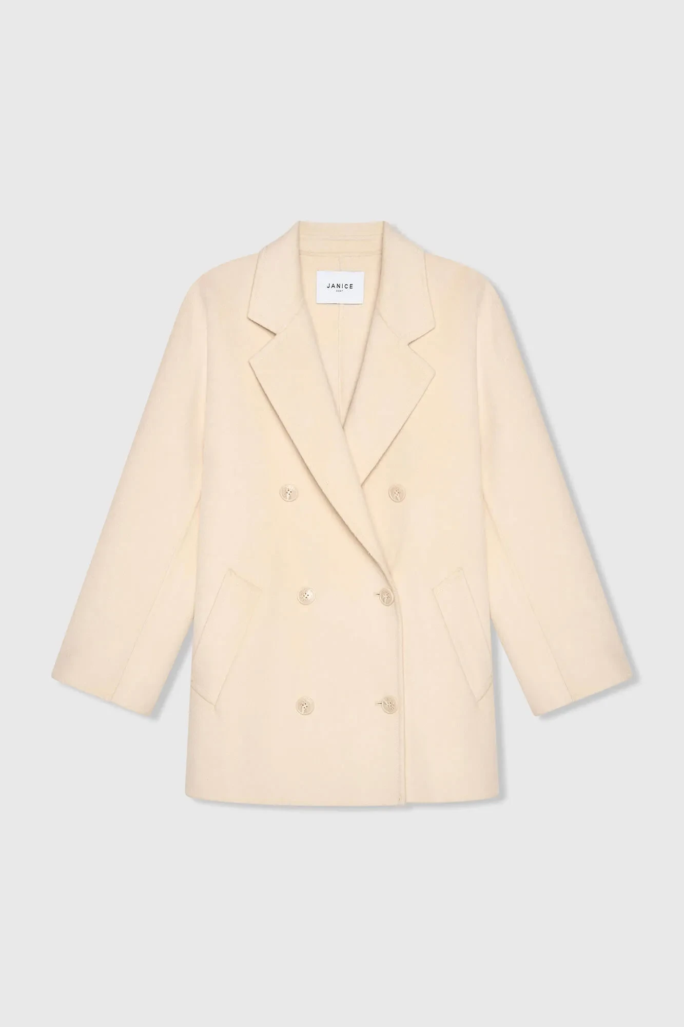 Women's Double-Faced Cashmere Caban Coat, Kennedy Beige