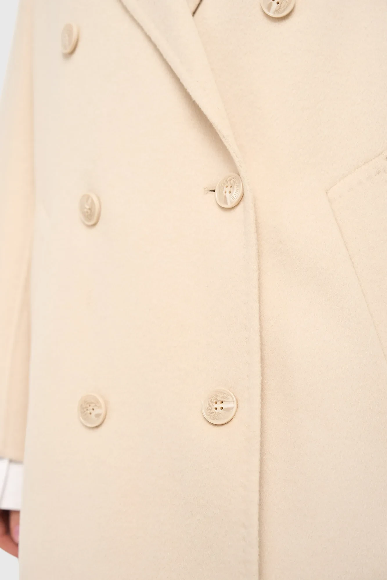 Women's Double-Faced Cashmere Caban Coat, Kennedy Beige