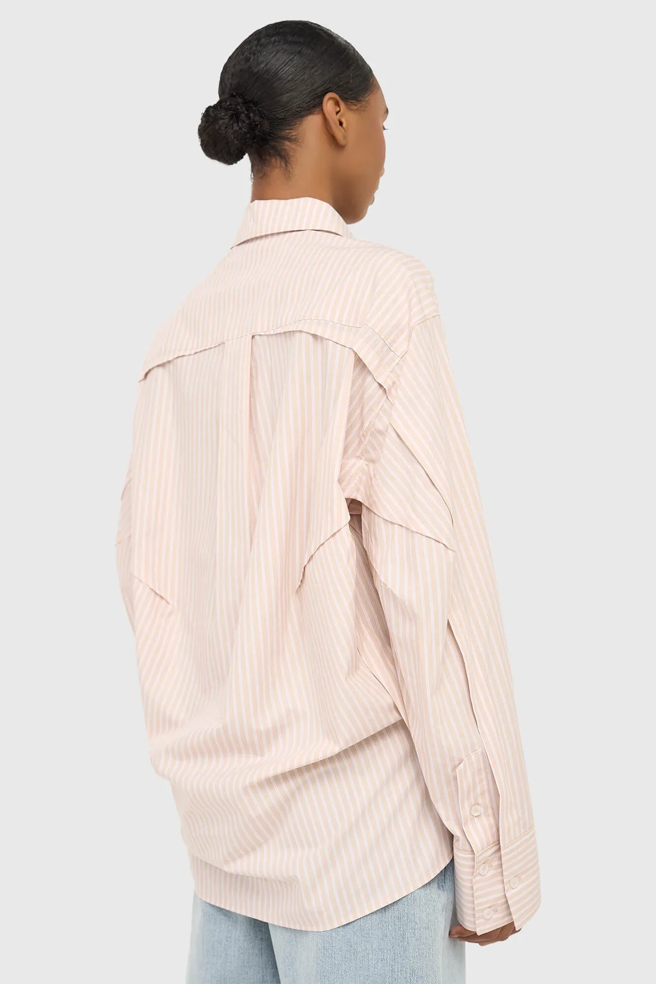 Beige Striped Women's Blouse Phil