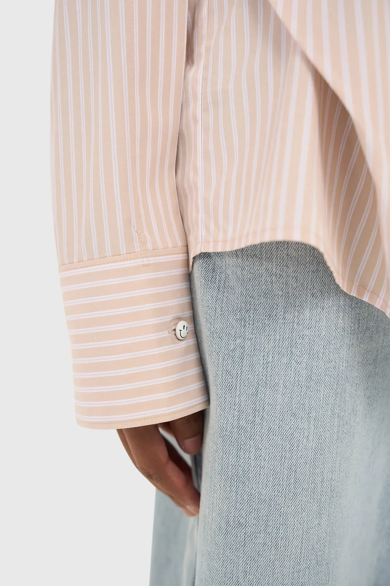 Beige Striped Women's Blouse Phil