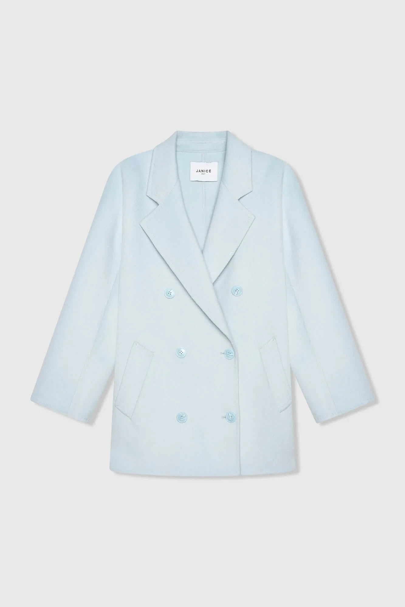 Women's Double-Faced Cashmere Caban Coat, Kennedy Blue