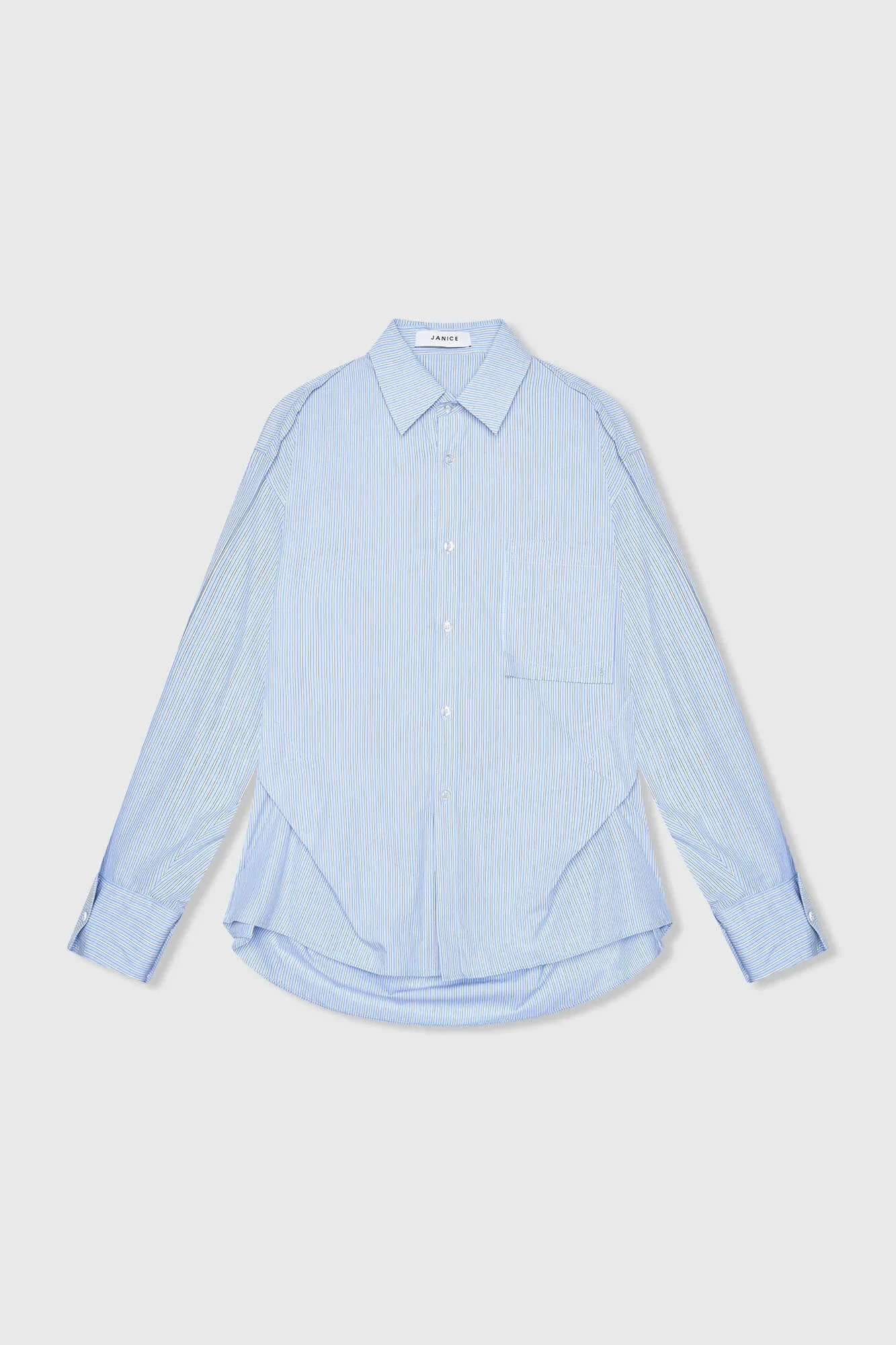 Blauwe Gestreepte Dames Blouse Phil