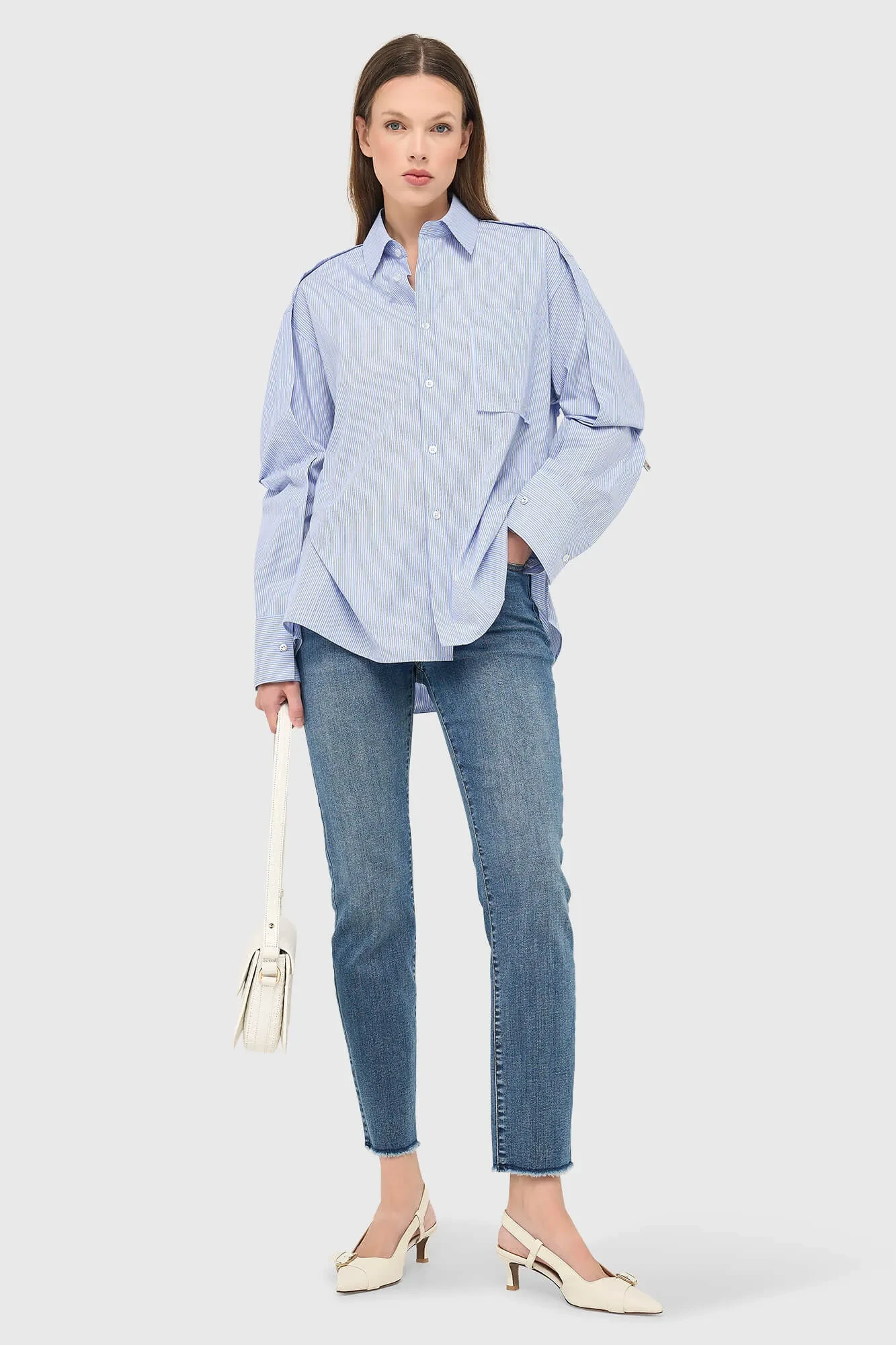 Phil Blue Striped Women's Blouse
