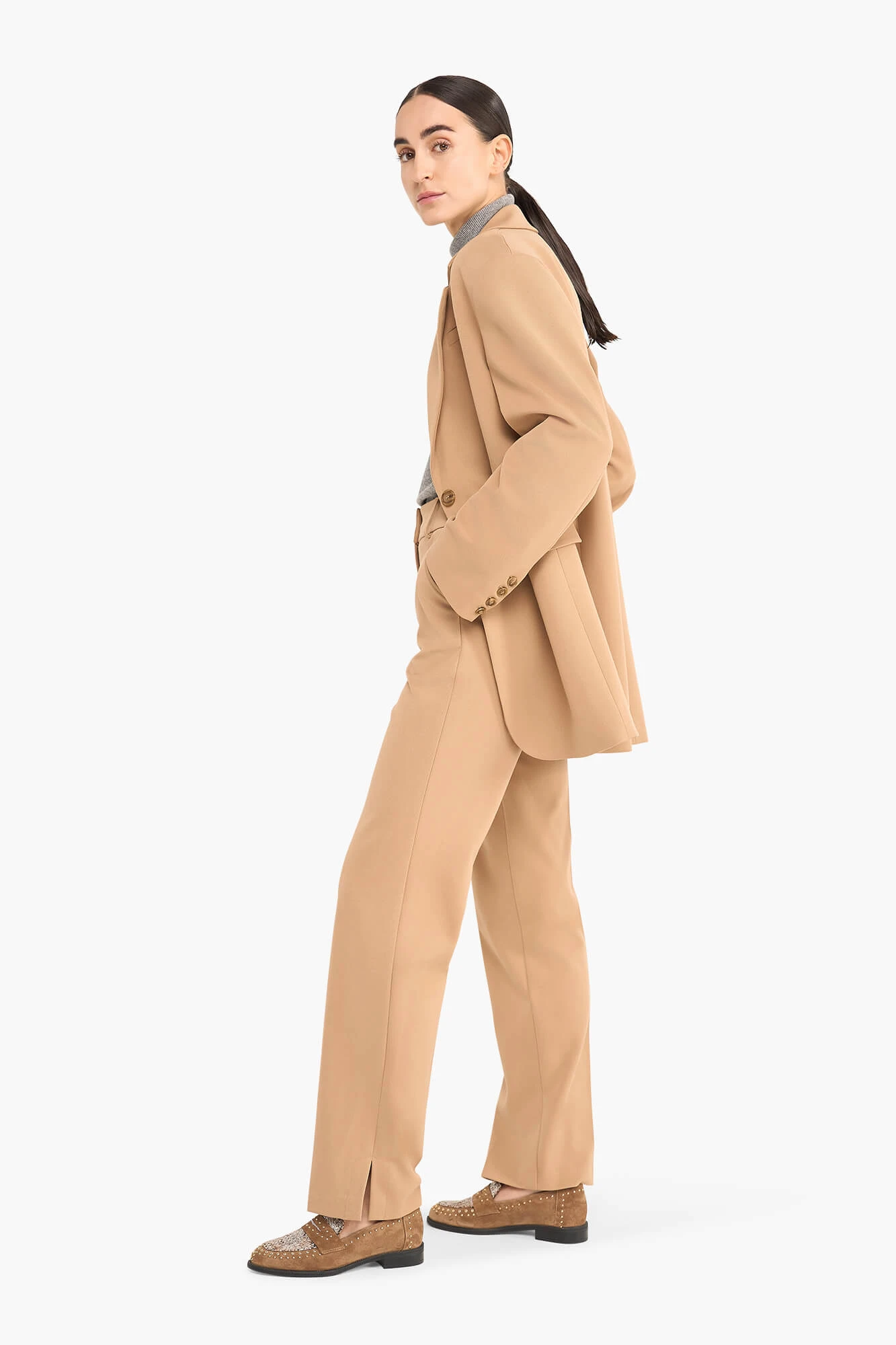 Oversized Blazer Dames Buddy Beige