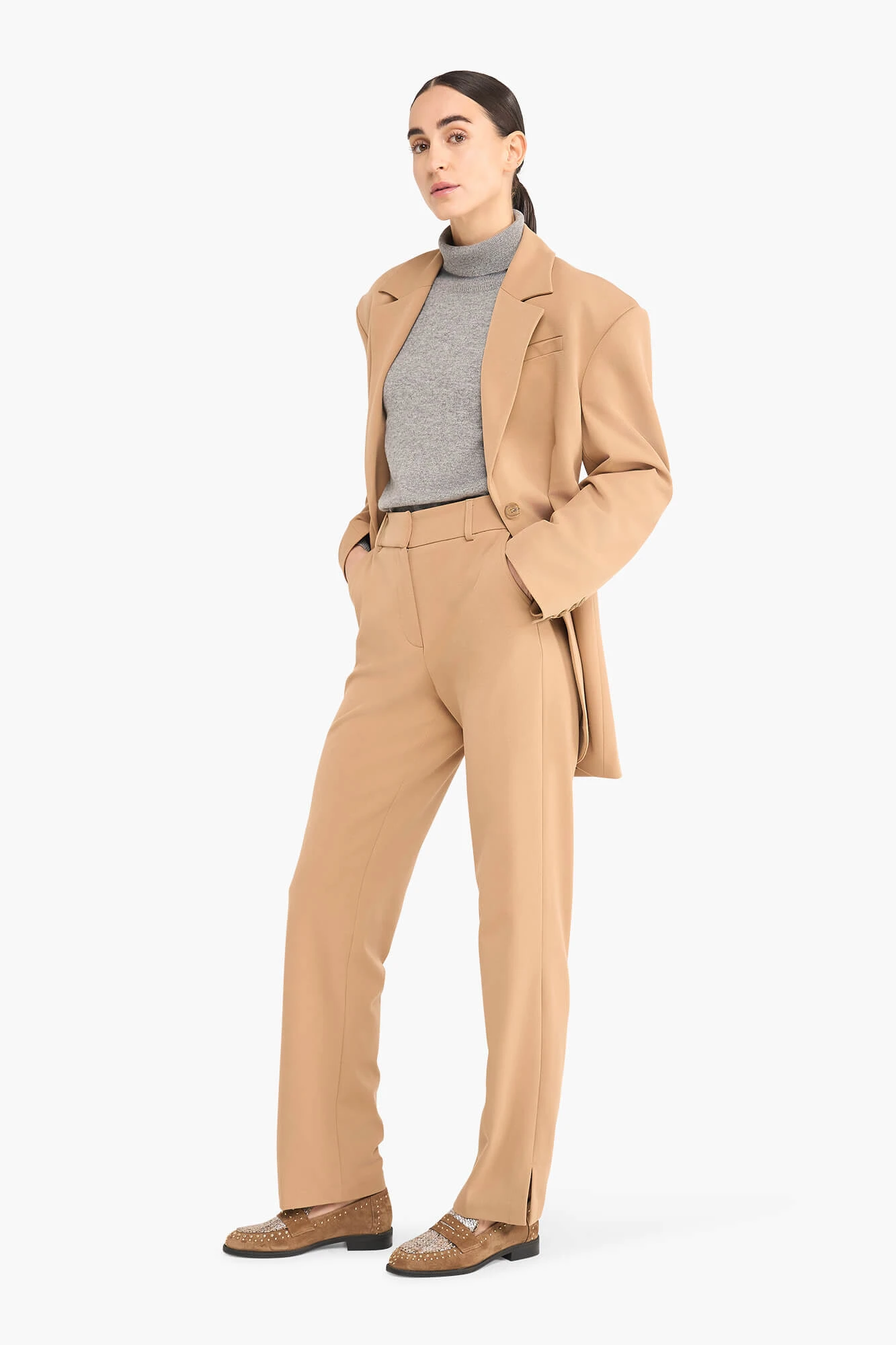Oversized Blazer Dames Buddy Beige