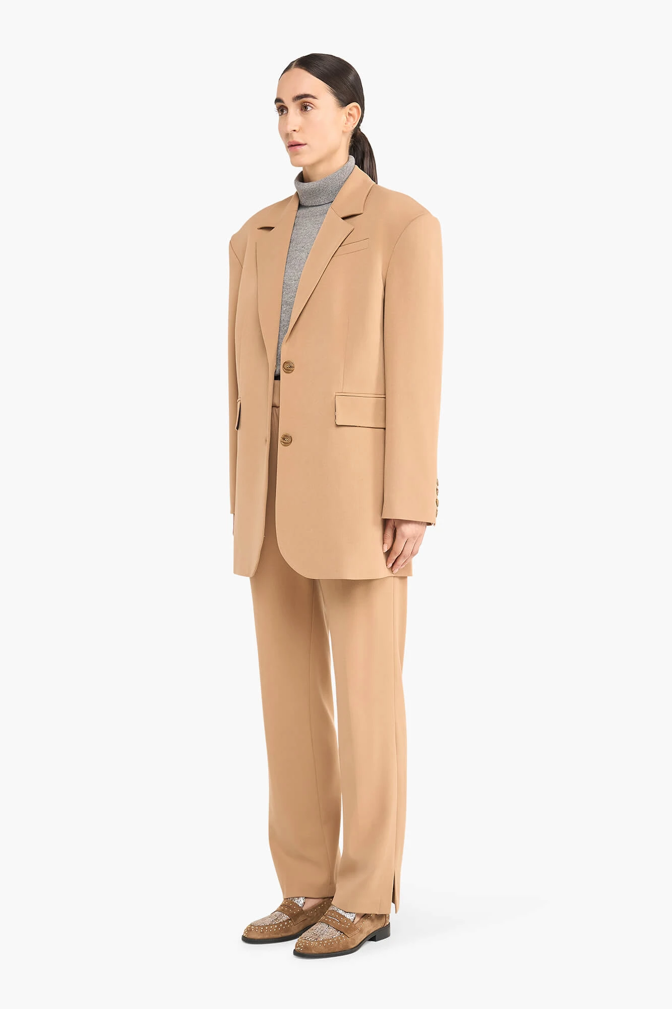 Oversized Blazer Dames Buddy Beige