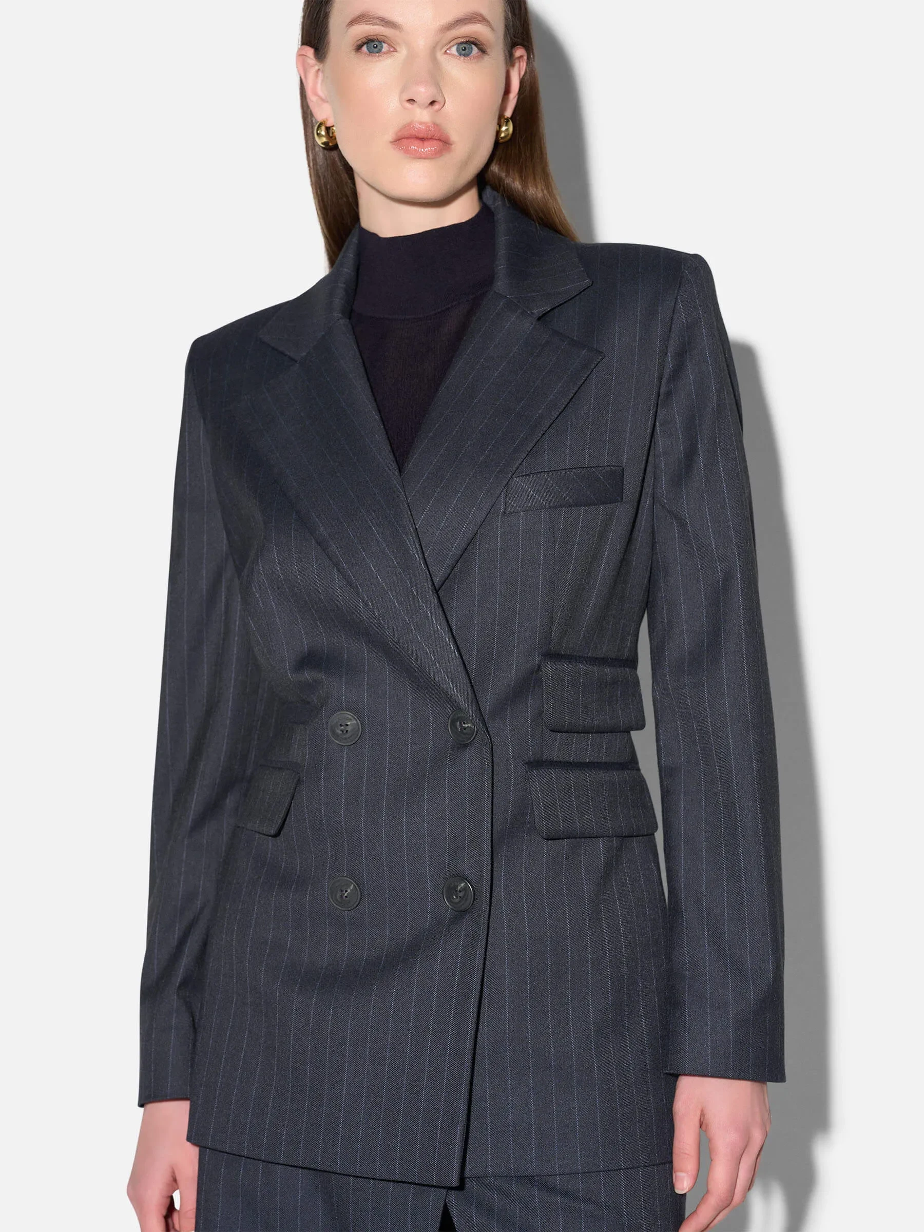 Blazer Dames Blauw Krijtstreep Martin