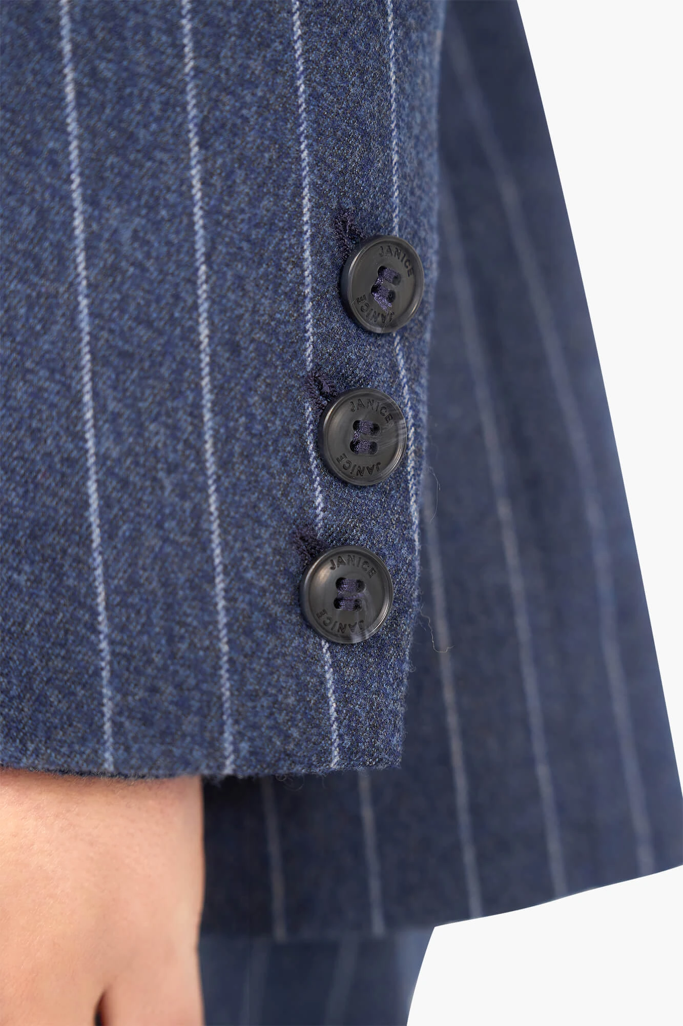 Women's Double-Breasted Martin Blue Striped Blazer