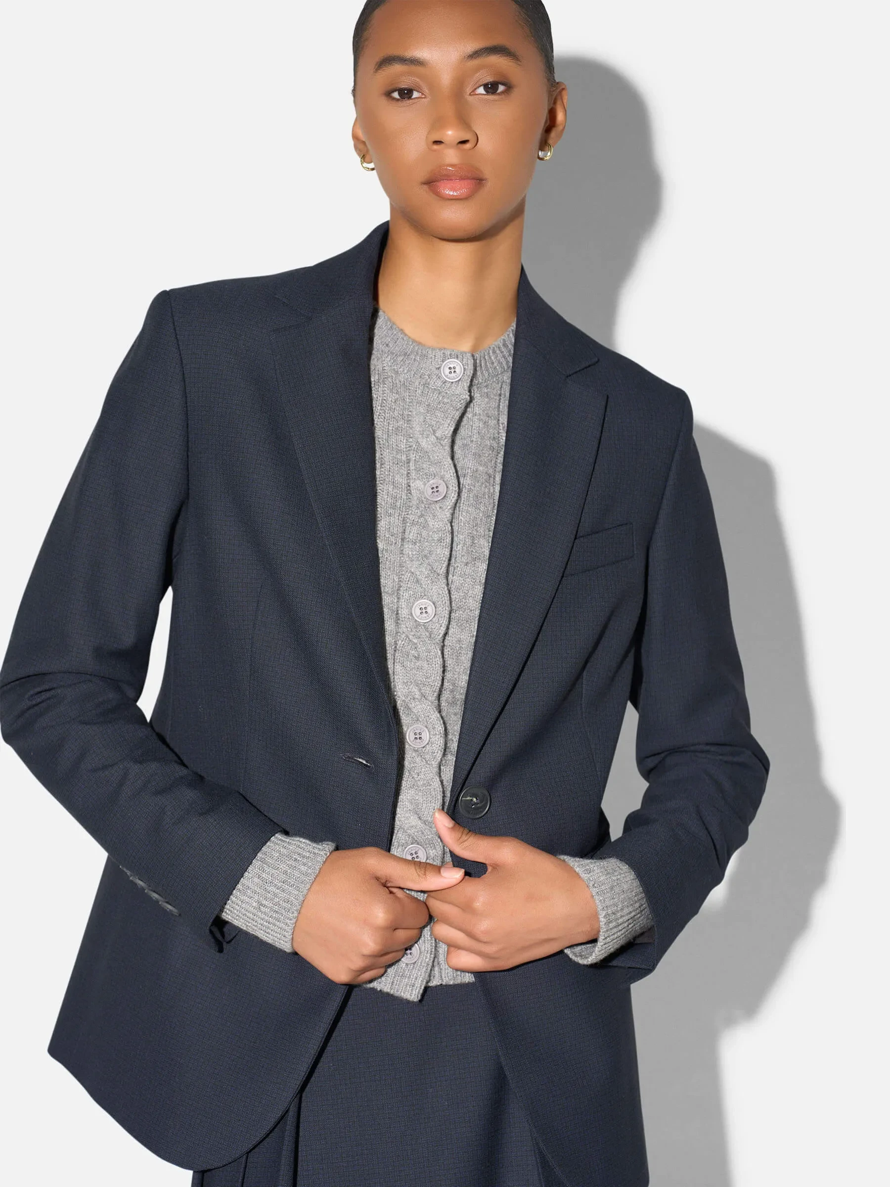 Blazer Dames Blauw Ruit Jeremy