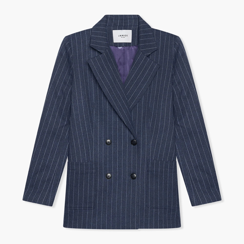 Blazer Dames Double Breasted Martin Blauw Streep