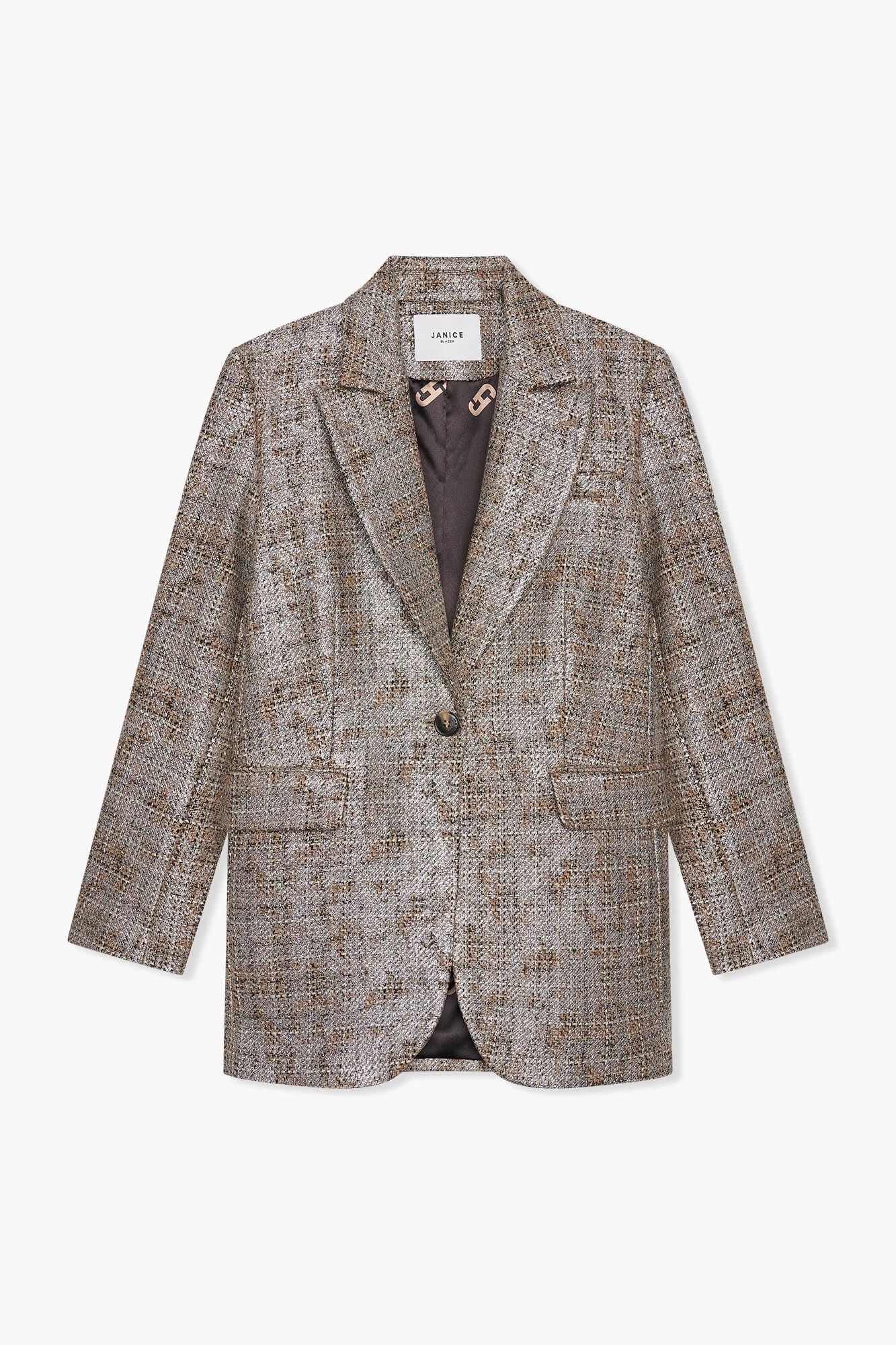 Oversized Blazer Zilver Dames