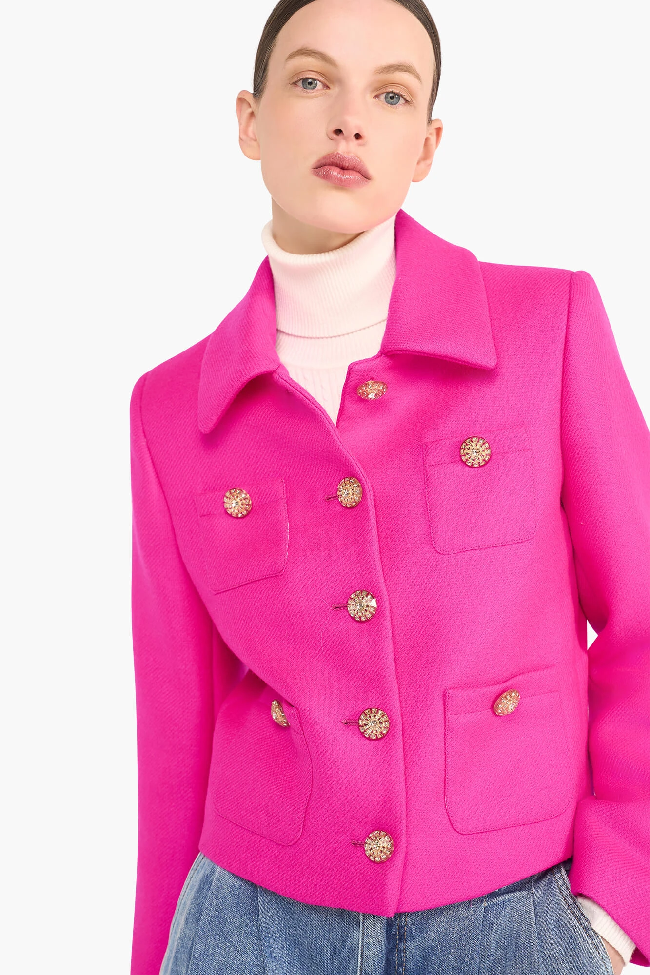 Blazer Jack Dames Kort Wol Tatum Roze