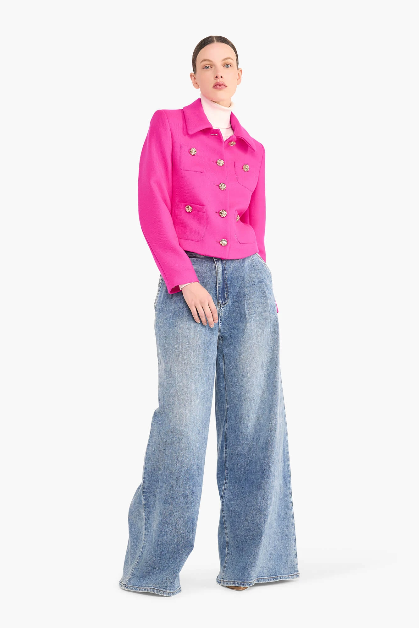 Blazer Jack Dames Kort Wol Tatum Roze