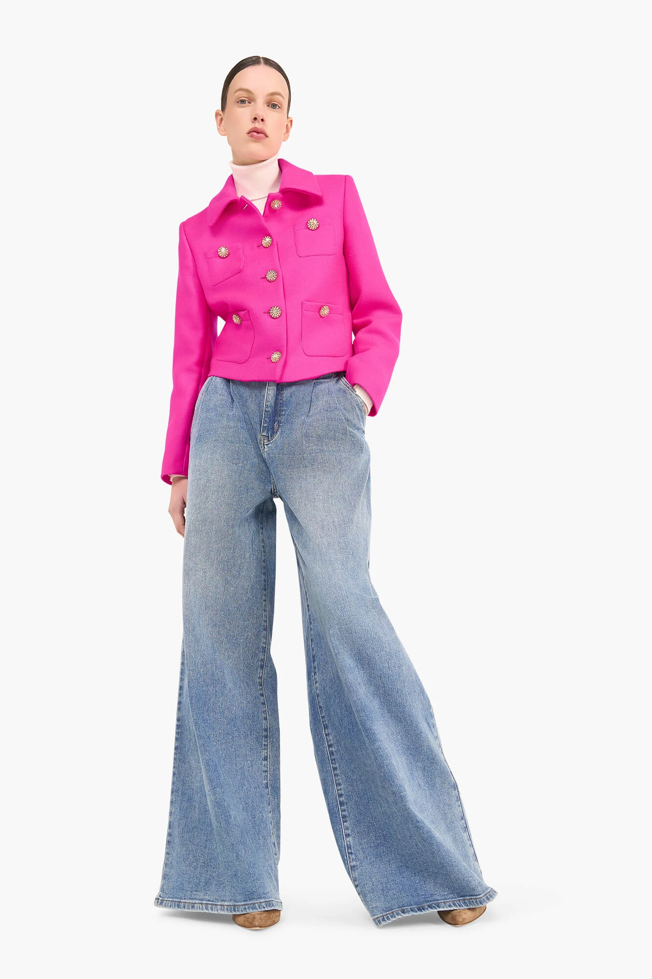 Blazer Jack Dames Kort Wol Tatum Roze