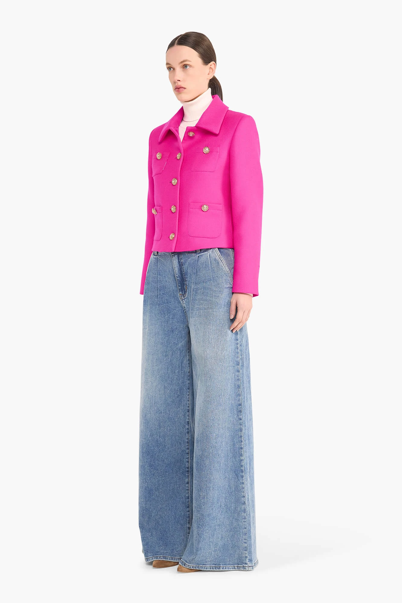 Blazer Jack Dames Kort Wol Tatum Roze