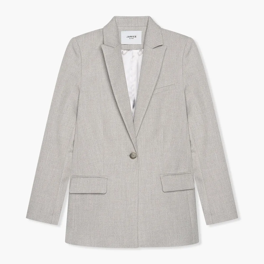 Blazer Dames Recht Lurex Nash Grijs