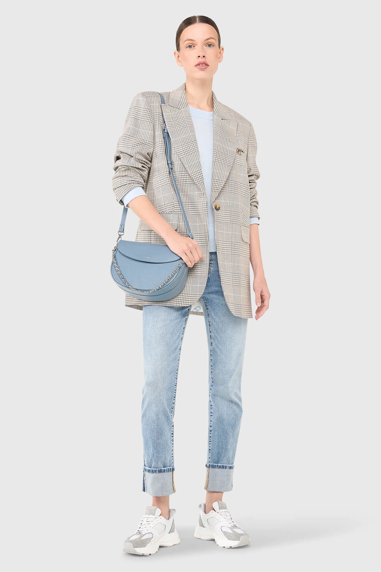 Hank Blazer Ruit Beige