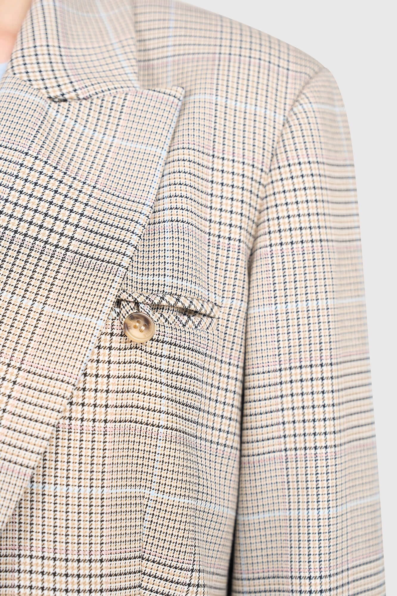 Hank Blazer mit Karomuster, beige