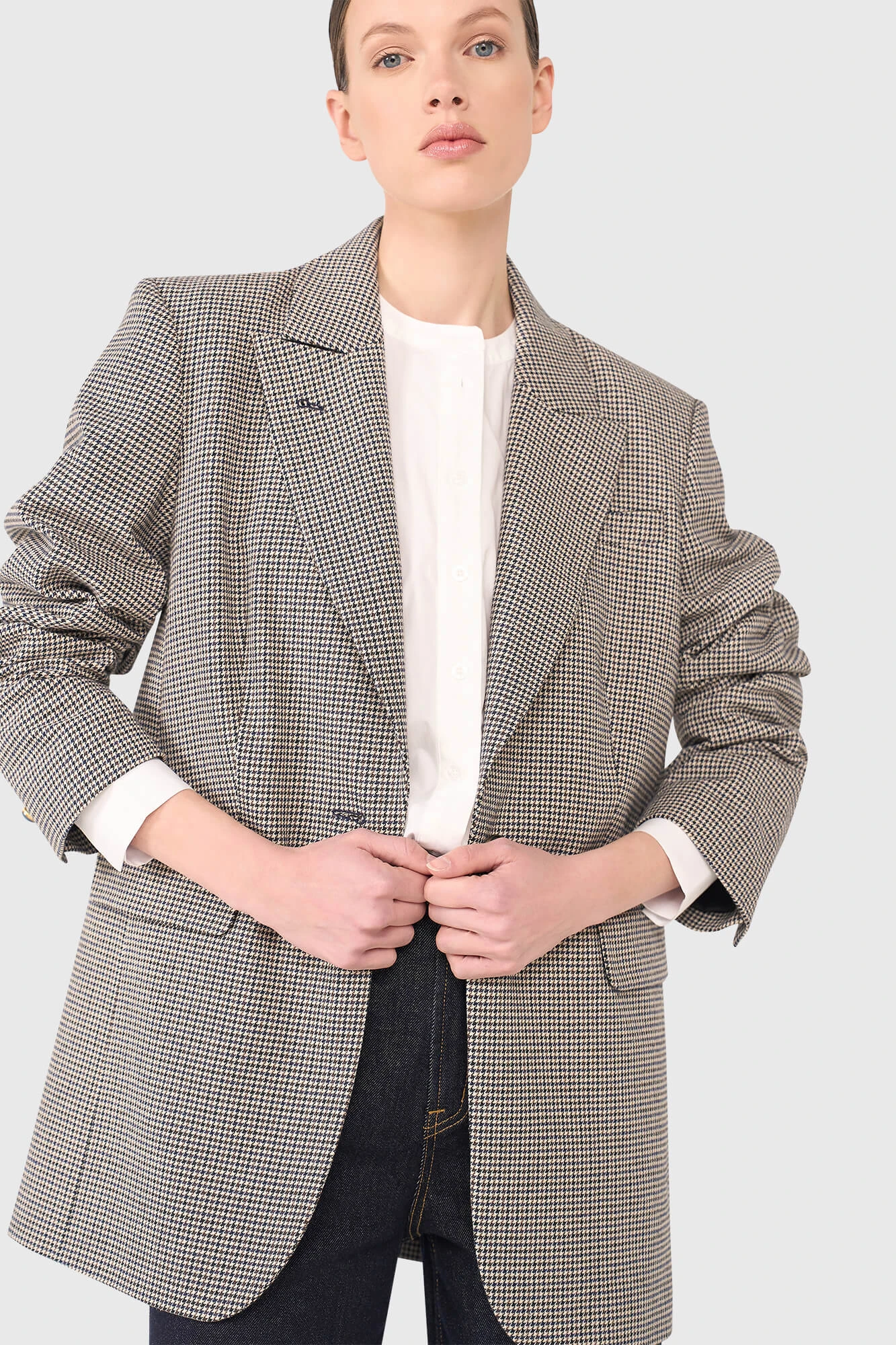Hank Beige Karomuster