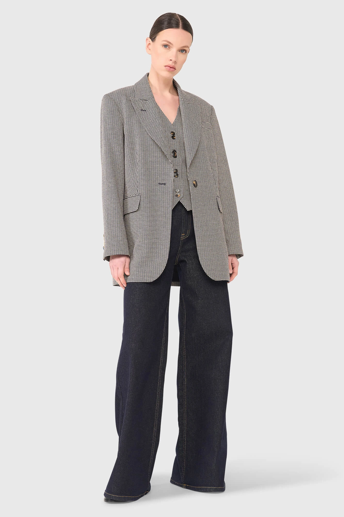 Hank Beige Karomuster