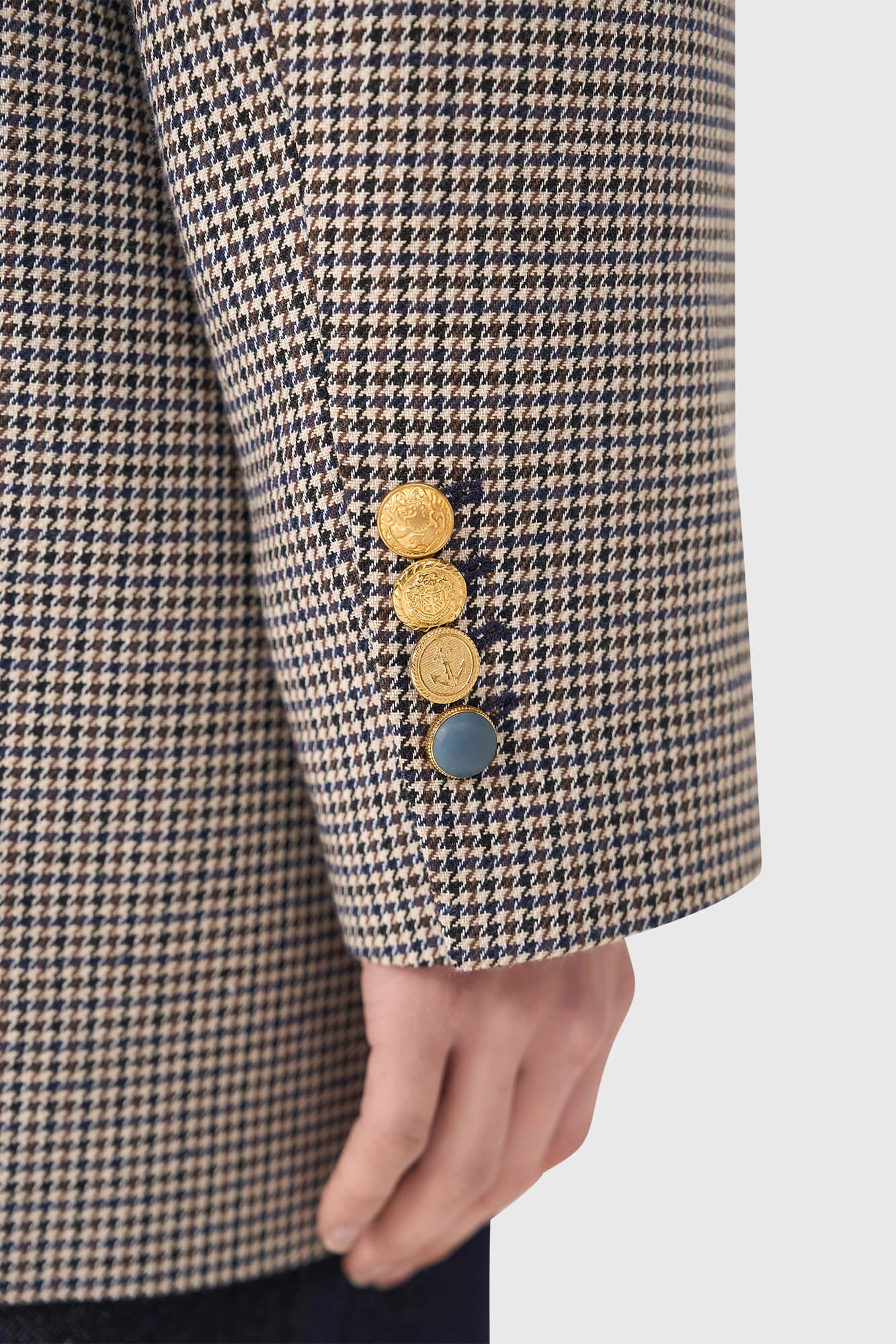 Hank Beige Karomuster