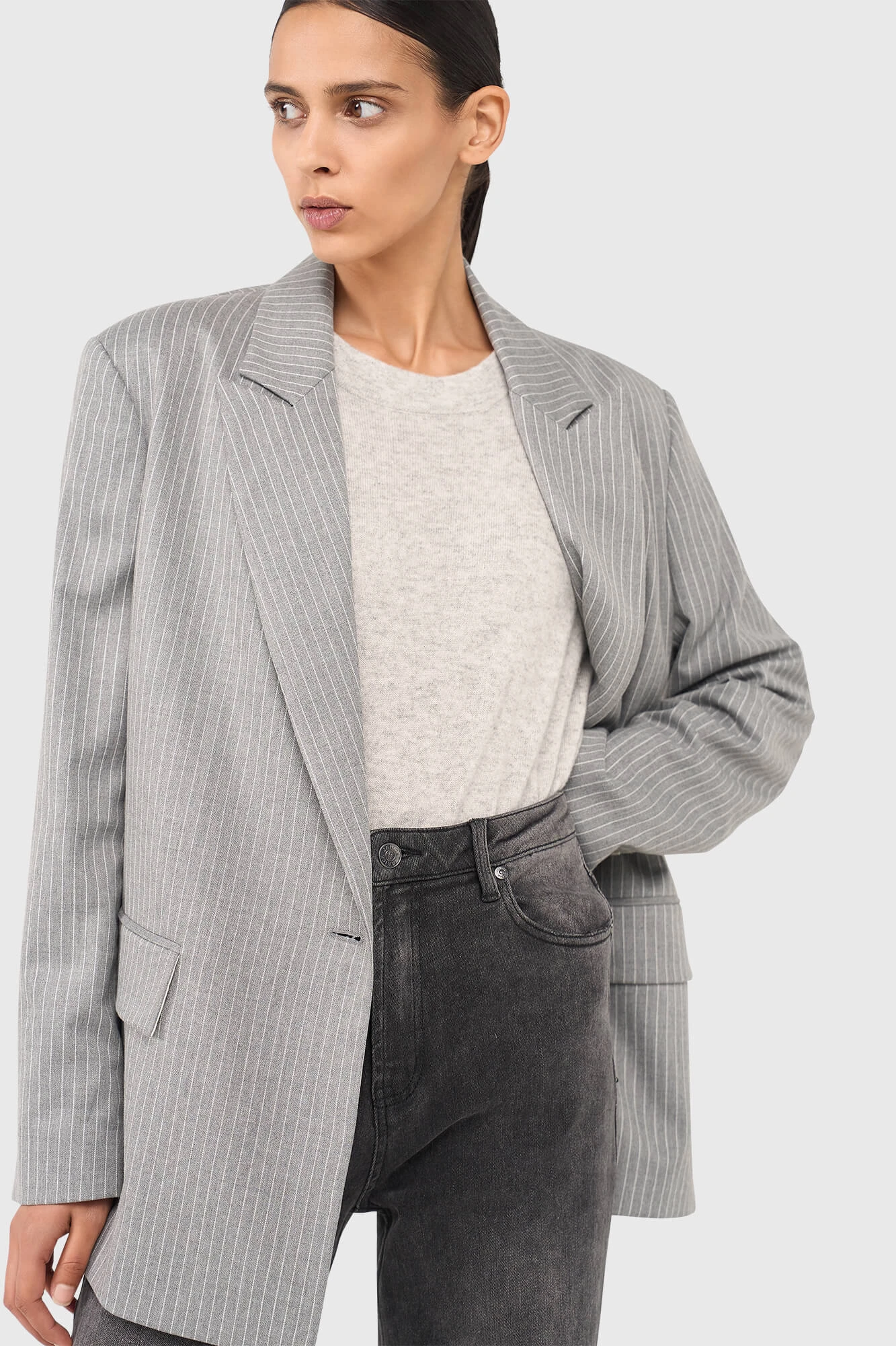 Jones Blazer, grau gestreift