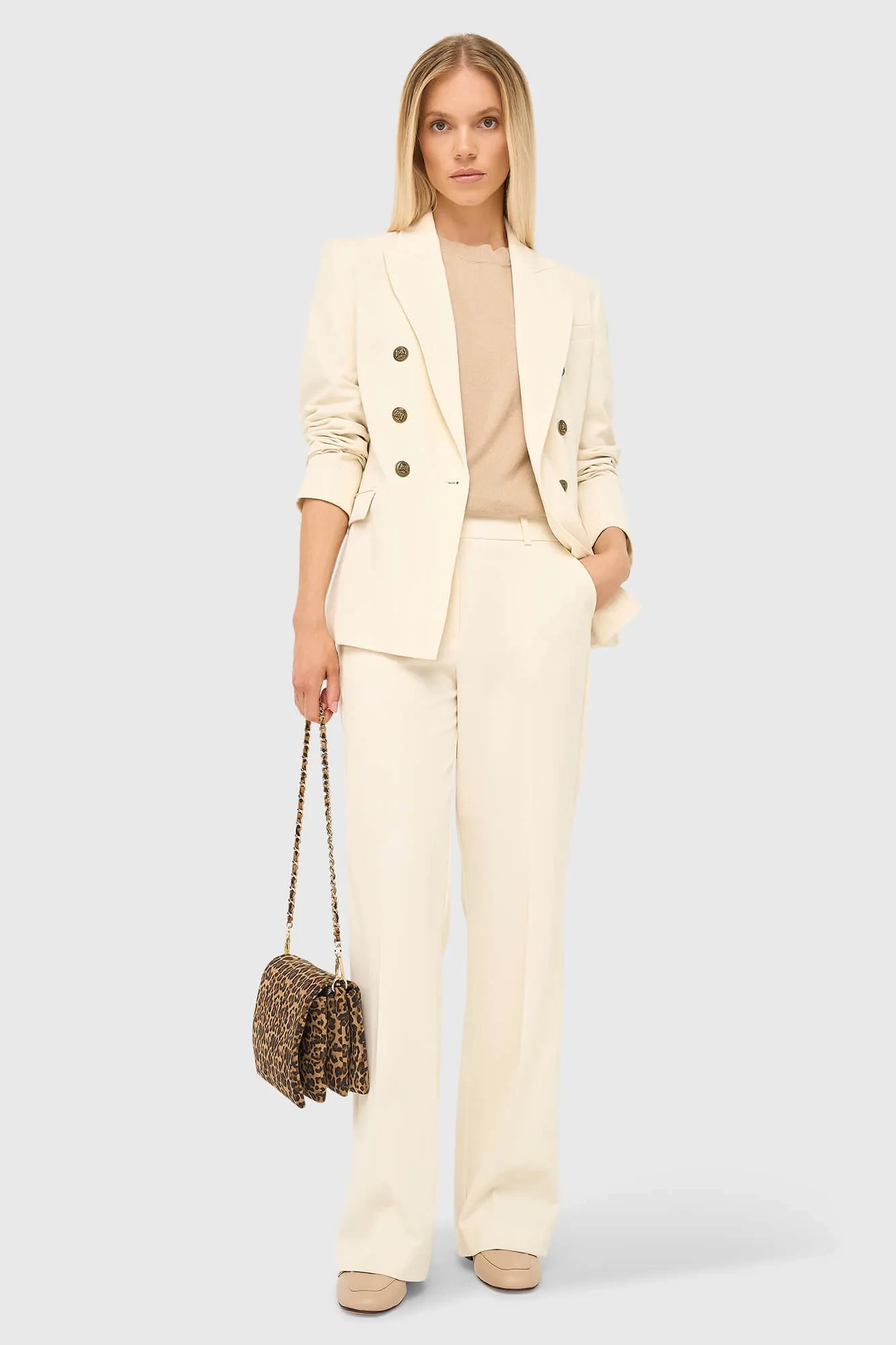 Women's Button-Down Fitted Blazer Connor Off-White